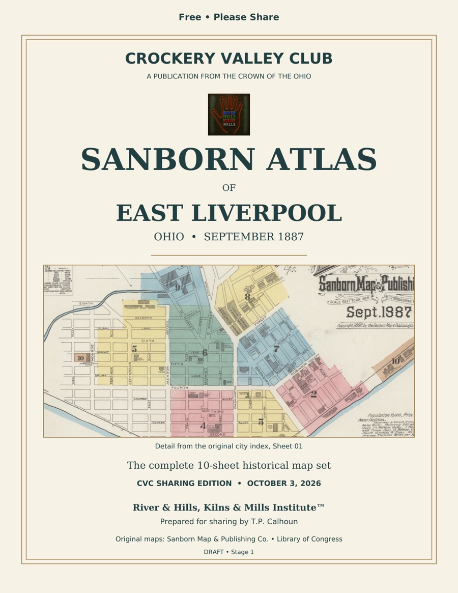 East Liverpool Sanborn Atlas, 1887 — original cover