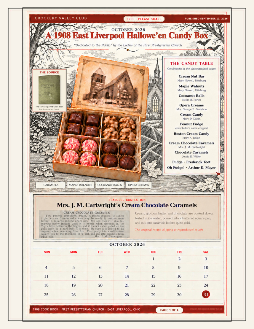 Crockery Valley Club — October 2026 Calendar — original cover