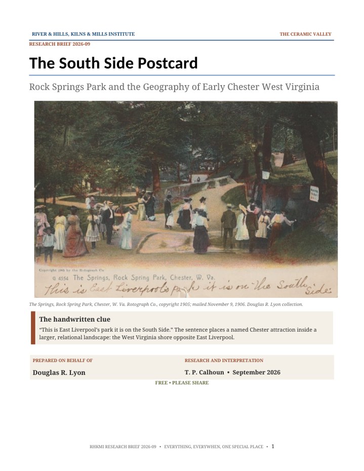The South Side Postcard — original cover
